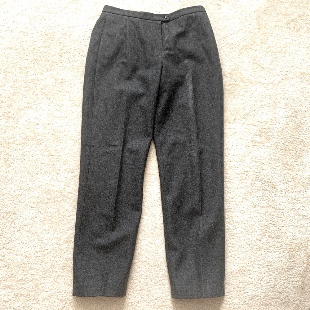 Harve Benard Charcoal Grey Wool Lined Trouser Pants Size 8